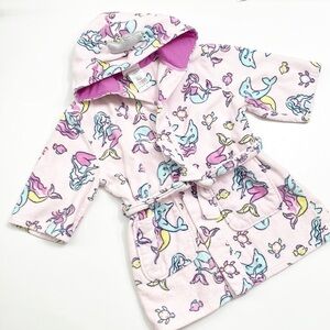 Saint Eve Swim toddler girls mermaid sea creatures terry cloth swim robe